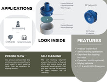 Load image into Gallery viewer, Pressure Compensating Drip Emitters - 8 L/h Flow Rate by- Ideal for Home Gardens, Orchards, and Greenhouses