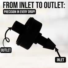 Load image into Gallery viewer, Pressure Compensating Drip Emitters - 4 L/h Flow Rate by- Ideal for Home Gardens, Orchards, and Greenhouses