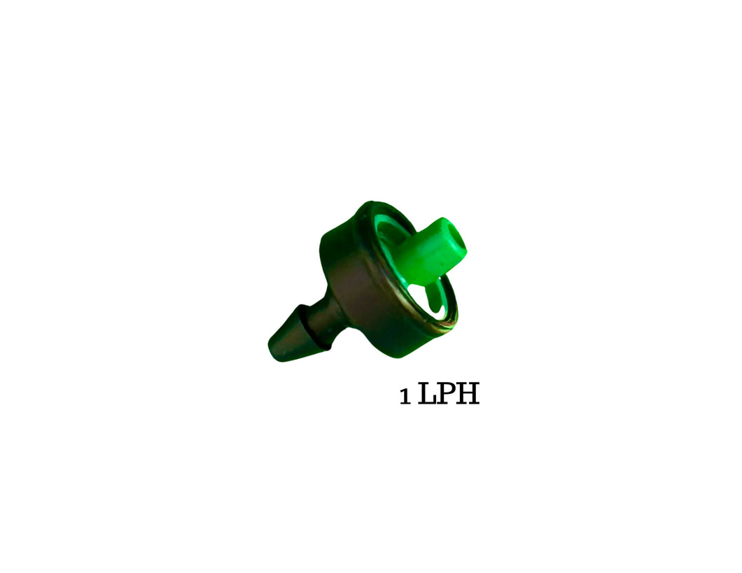 Pressure Compensating Drip Emitters - 1 L/h Flow Rate by- Ideal for Home Gardens, Orchards, and Greenhouses