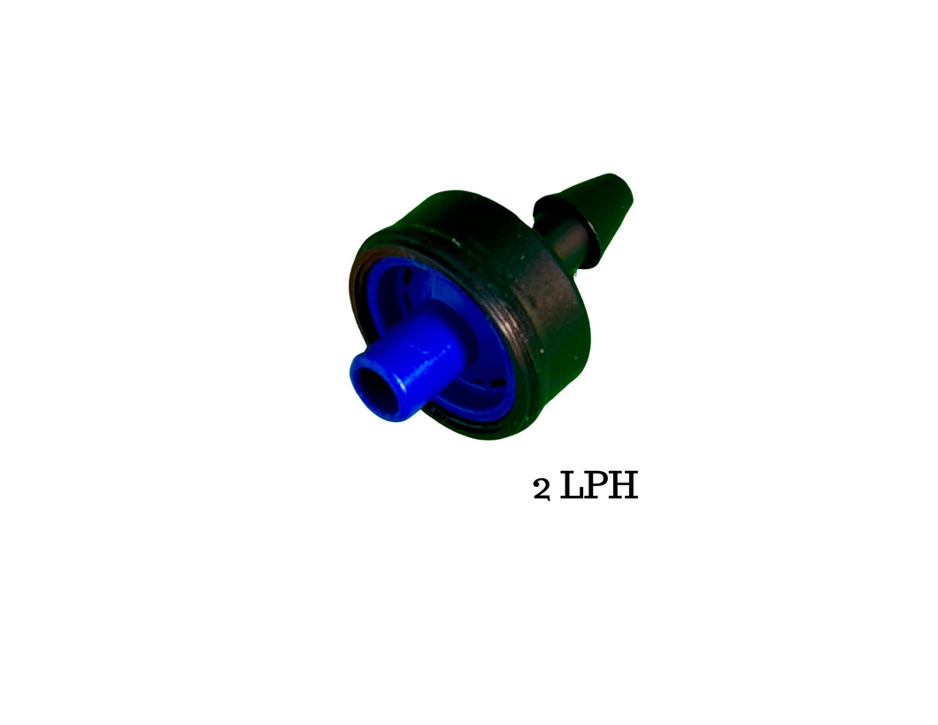 Pressure Compensating Drip Emitters - 2 L/h Flow Rate by- Ideal for Home Gardens, Orchards, and Greenhouses